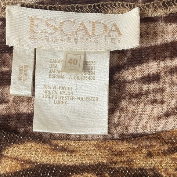 Escada Brown and Tan Knit Top - Picture 5 of 7